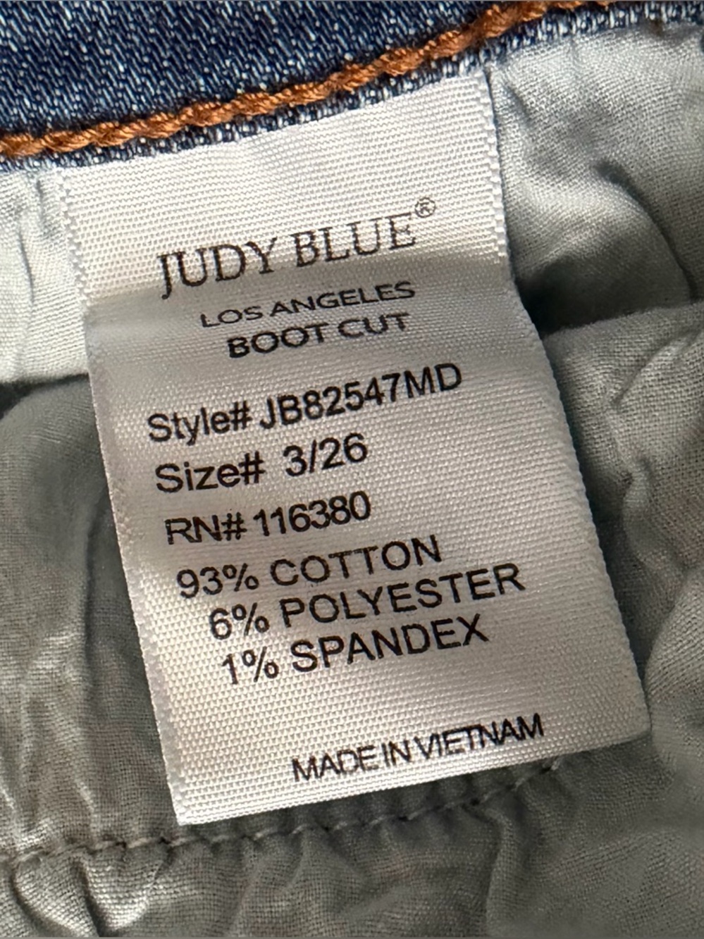 Judy Blue Medium Blue Flare Jeans women size 3 / 26 - Picture 4 of 4